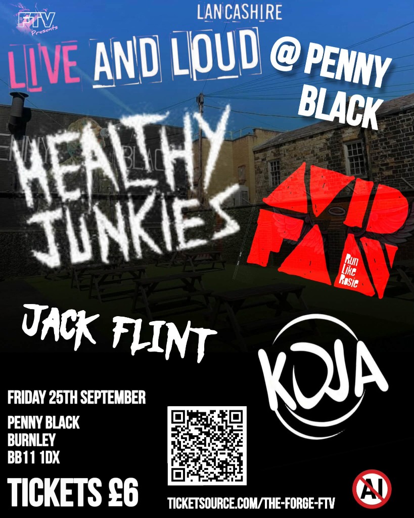 Healthy Junkies to Headline The Forge FTV’s First Birthday Show in Burnley